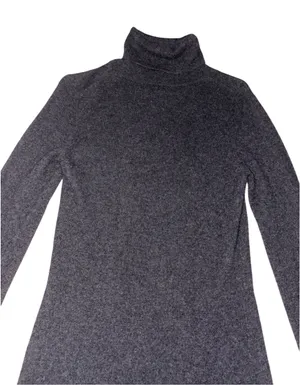 Lusso Cashmere Dark Grey Turtleneck Sweater Dress thumbnail 3