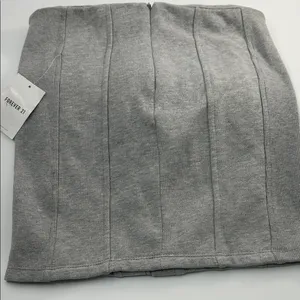 Forever 21 Heather Gray Lace-Up Skirt thumbnail 11
