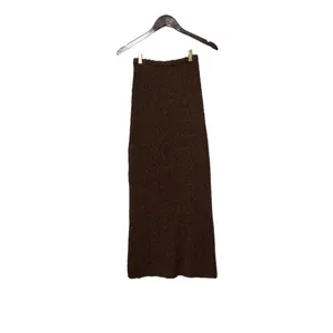 TROIS THE LABEL Kendall Brown Knit Slit Sweater Skirt thumbnail 5