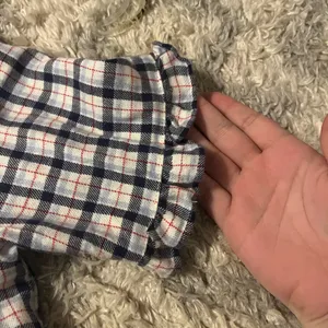 Cotton On Button Up Plaid Cute Ruffle Hem Short Sleeve Cropped Polo thumbnail 2