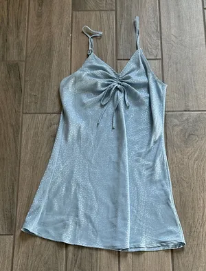 Stylish Blue Sleeveless Dress thumbnail 1