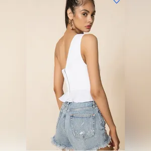 NEW!! Superdown Revolve Karlie One Shoulder Top in‎ White thumbnail 3