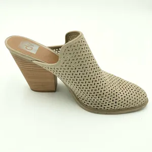 Dolce Vita Beige Laser Cut Closed Toe Heeled Mules Size 10 thumbnail 7