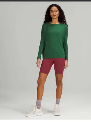 New With Tags Lululemon Back in Action Ribbed Ling Sleeve Shirt Sz 8 thumbnail 2