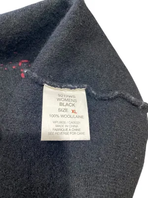 Woolrich Vintage Wool Christmas Sweater Black Size XL Grandmacore Party Holiday thumbnail 4