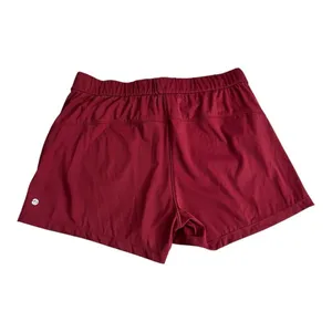 Willit Women's Red Burgundy Active Shorts Size L Pockets Elastic-Waist Sports thumbnail 4