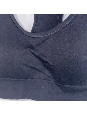 All in Motion XS Black Seamless Racer Sports Bra NWT thumbnail 2