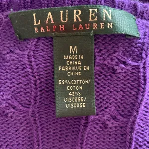 Ralph Lauren Purple Cable Knit Sweater Size Medium thumbnail 11