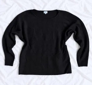 Blue Rain by Francesca’s Black Knit Sweater – Size L thumbnail 1