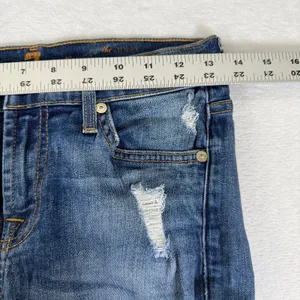 7 For All Mankind The Ankle Skinny‎ Jeans Distressed Blue Medium Wash 26 USA thumbnail 5