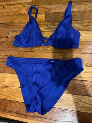 Hollister blue bikini thumbnail 1