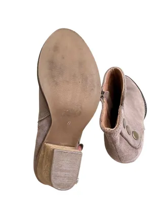 JEFFREY CAMPBELL Taupe Suede Ankle Booties Boots Size 8 thumbnail 5