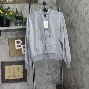 NWT Universal Thread Leisure Studio Velour Hoodie Sweatshirt 92090310 Gray L thumbnail 6