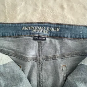 New American Eagle Hi-Rise Mini Denim Jean Skirt size 18 R thumbnail 4