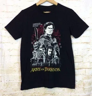 Army of Darkness T-Shirt Women M Black Graphic Ash Evil Dead Movie Horror thumbnail 1