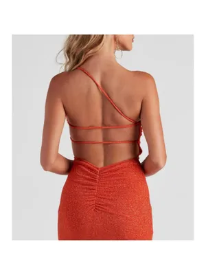 Windsor Glitter Knit Ruched Midi Dress XL (38 Bust) thumbnail 4