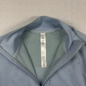 Lululemon Engineered Warmth Half Zip Blue Linen Merino Wool Women’s Size 12 thumbnail 5