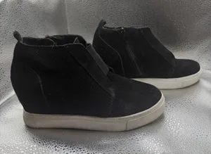 Steve Madden Black Suede High-Top Slip-On Sneakers thumbnail 1