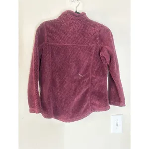 Magellan Outdoors Womens Classic Fit Large Fleece Quarter Zip Pullover Burgundy thumbnail 4