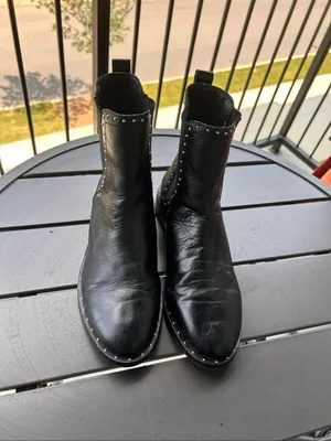 Rebecca Minkoff Sabeen Chelsea Black Studded Ankle Leather Boots 8M thumbnail 13