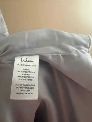 Lulus Blissful Blossoms Silver Sequin Backless Mini Dress Size Small Cocktail thumbnail 9