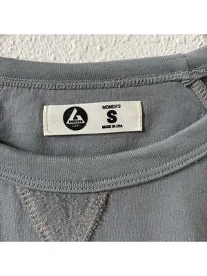 American Giant Crewneck Sweatshirt Size Small Gray Blue Minimalist Casual Cotton thumbnail 5