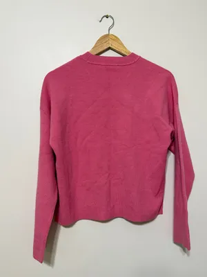 Abercrombie & Fitch Pink Crewneck Sweater Size XS Knit Stretch Bubblegum Summer thumbnail 7