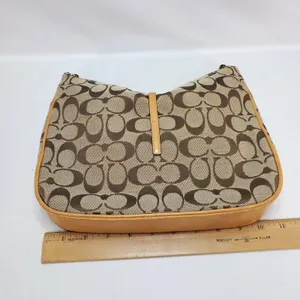FLAW** COACH Vintage Y2K Hampton Signature Designer Shoulder Handbag Purse 6091 thumbnail 10