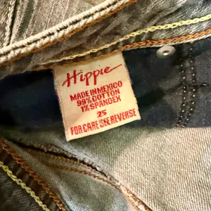 Hippie Black Jean Skirt Sz 25 thumbnail 3