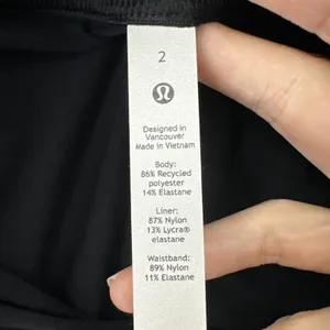 Lululemon Court Rival High Rise Skirt Skort Black Athletic Tennis Women's 2 Tall thumbnail 6