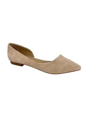 Steve Madden Audriana Beige Suede Pointed-Toe D'Orsay Flats Size 9 Quiet Luxury thumbnail 3