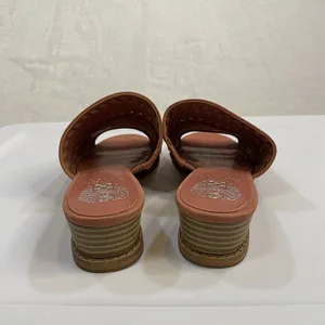Vince‎ Camuto Leather Wedge Slide Wide Sandals Sushi 8 Wide NWOT thumbnail 5