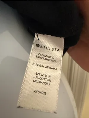 Athleta Black Open Back Workout Top Women's M Yoga Athletic Tee thumbnail 2