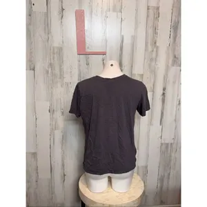 Sweet Soul “Choose Happiness” Graphic Tee Gray Tie-Front Shirt Size Large thumbnail 6