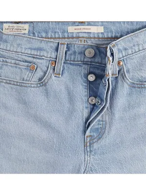 New Levi's Premium 27x28 Wedgie Straight Ankle Women's Jeans Fully Baked Light thumbnail 6