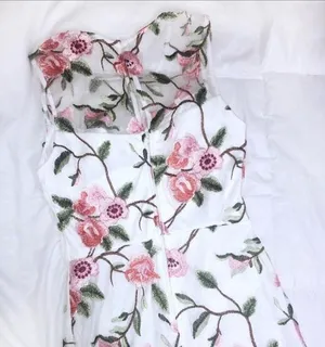 Cherry Blossom embroidered bodycon formal prom Dress thumbnail 3