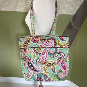 Vera Bradley Tutti Frutti Pattern Paisley Tote thumbnail 2
