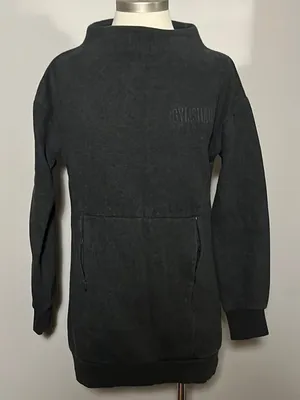 Gymshark Small SoSoft Mock Neck Tunic Sweatshirt Charcoal Gray thumbnail 1