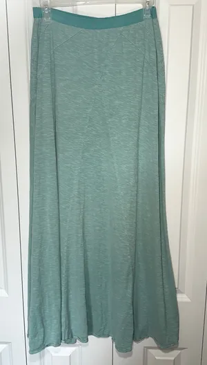 Tommy Bahama Relax Maxi Skirt Womens‎ Small S Green Slub Knit Cotton Light Airy thumbnail 1