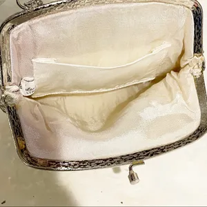 La Regale Vintage Small Silver Beaded Sequin Shoulder Bag‎ Evening Purse thumbnail 2