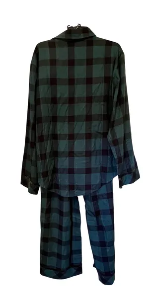 Victorias Secret Pink Pajamas Sz M Flannel Forrest Green Black Plaid Cotton NWT thumbnail 9