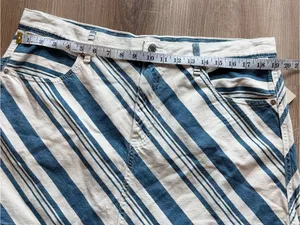 Universal Thread Blue and White Striped Mini Skirt‎ thumbnail 2