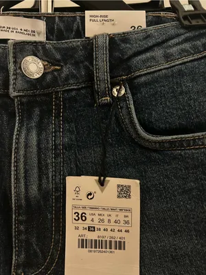 Zara Dark Blue Straight-Leg Women’s Jeans thumbnail 4