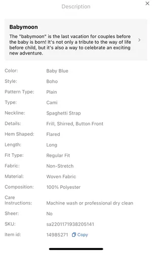 SheIn Babydoll Maternity Top thumbnail 4