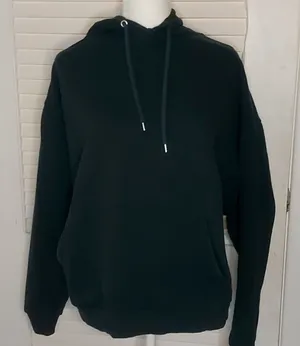 ASOS Dark Green Oversize Hoodie L Academia Classic Cozy Grandmacore Minimalist thumbnail 1