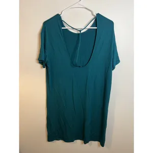 Fabletics Dress Wm LG Blue Open Back‎ Short Sleeve T-Shirt Athleisure Sporty thumbnail 2