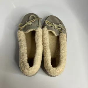 UGG Solana loafer slippers pewter gray shearling lined women's size‎ 10 cozy thumbnail 6