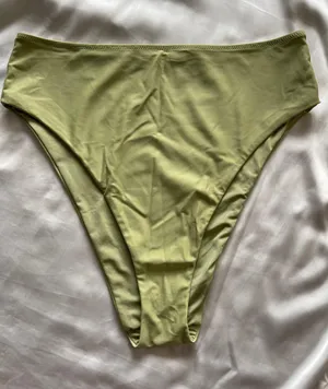 Aerie Women's Sage 90s High Cut Cheeky Bikini Bottom Sz M thumbnail 2