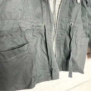 Love Tree Black & Gray Double Layer Hooded Jacket Size Large thumbnail 6