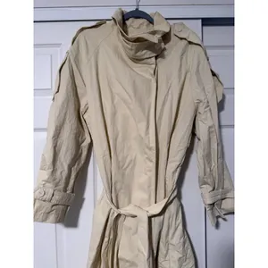 Zara ZW Collection High Neck Butter Trench Coat Luxury City Fall Runway thumbnail 3